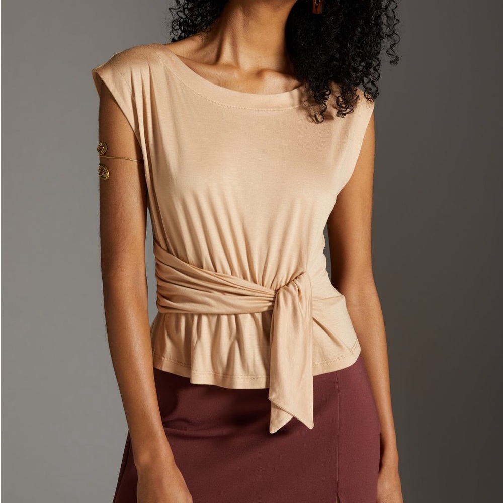 Anthropologie Draped Wrap Tan